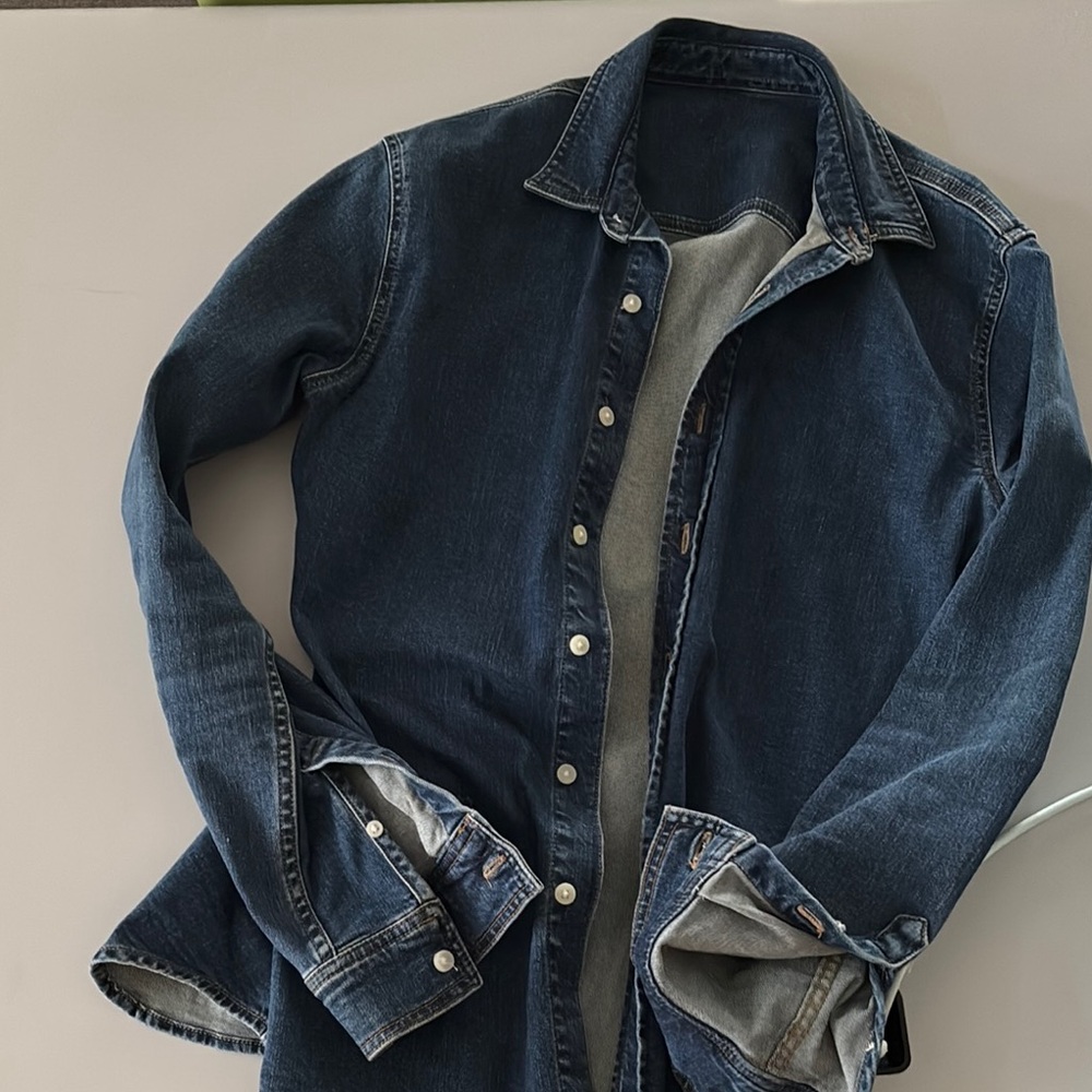 Denim Button-Up Shirt